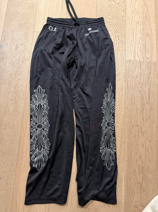 Chrome hearts black jersey mesh pants