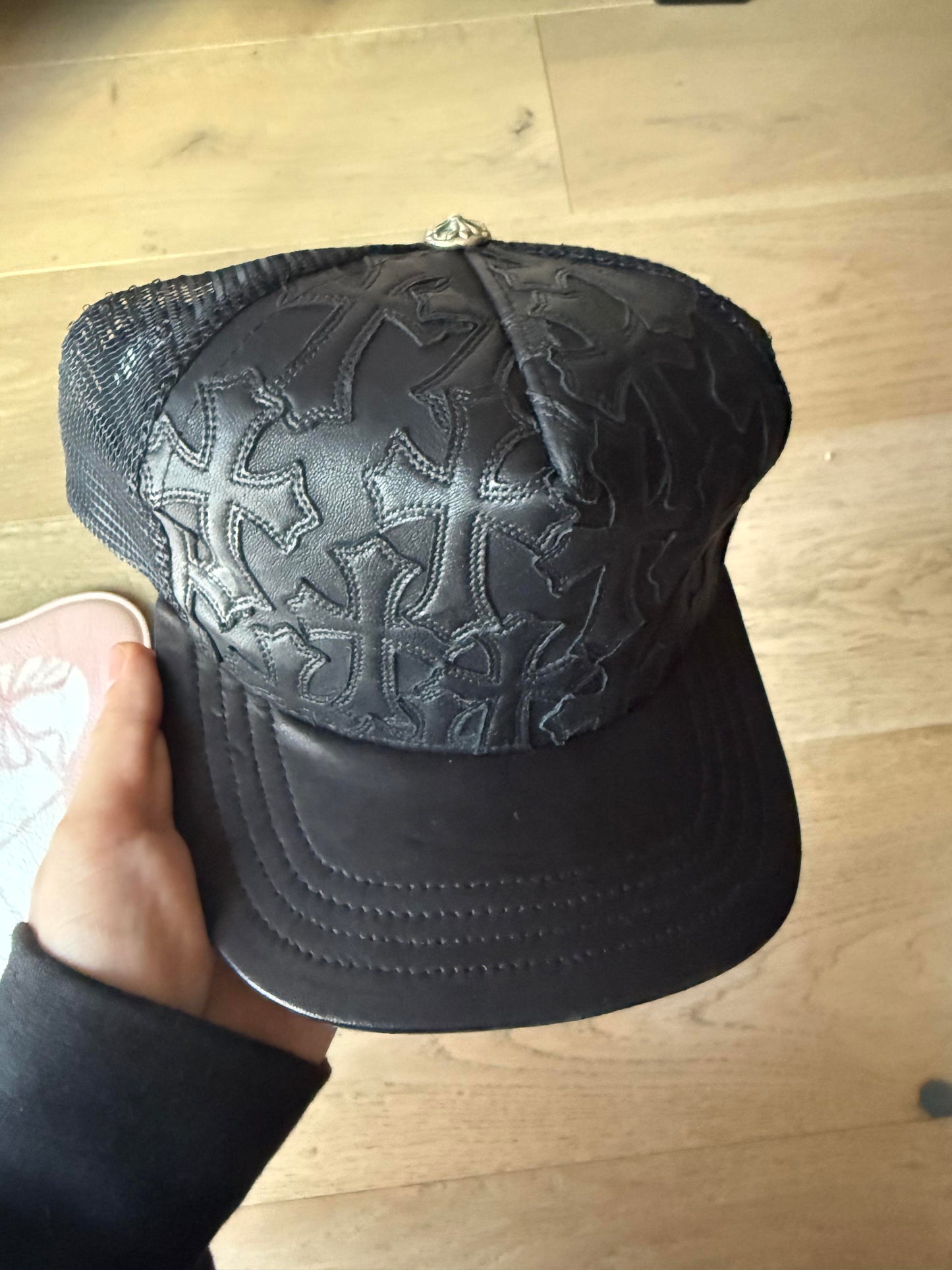 Chrome hearts black flooded patch hat