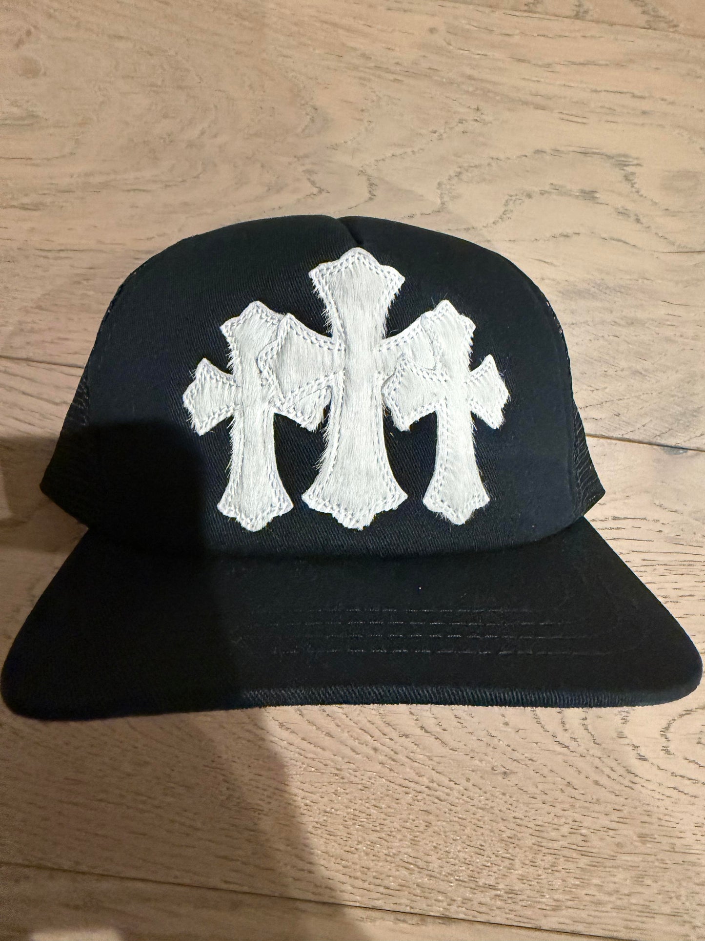 Chrome hearts pony hair patch hat